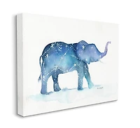 Stupell Industries Elephant March with Abstract Night Sky Constellation Canvas Wall Art