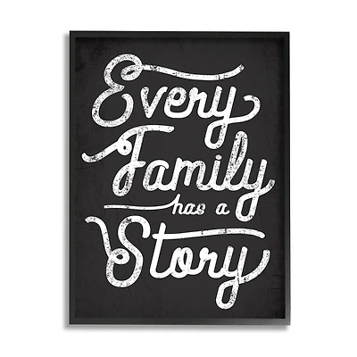 Stupell Industries Every Family Has a Story Wall Art with Frame