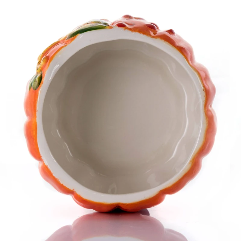 Gibson Home® Orange Stoneware Pumpkin Cookie Jar with Lid