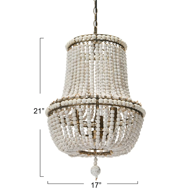 Hello Honey® 21" Draped Wood Bead Chandelier