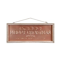 19.75" Merry Christmas Metal Wall Décor in Beaded Frame by Ashland®