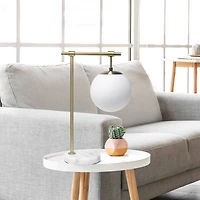 Lalia Home Studio Loft 21" White Globe Shade Table Lamp