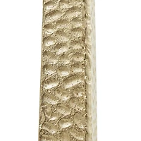 Gold Aluminum Tall Hammered Candle Holder Set