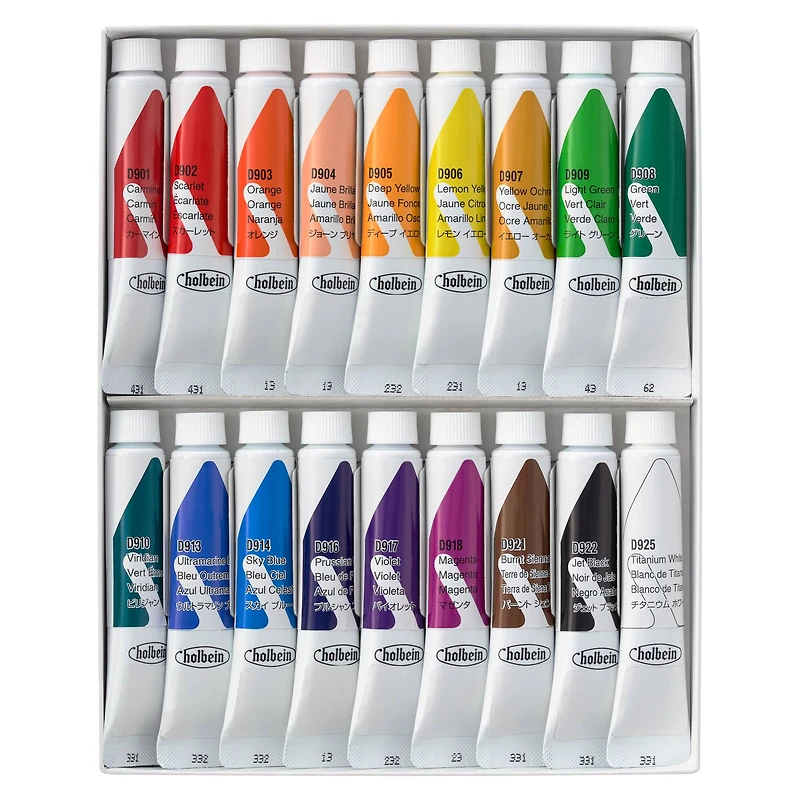 12 Packs: 18 ct. (216 total) Holbein Acrylic Gouache School Paints