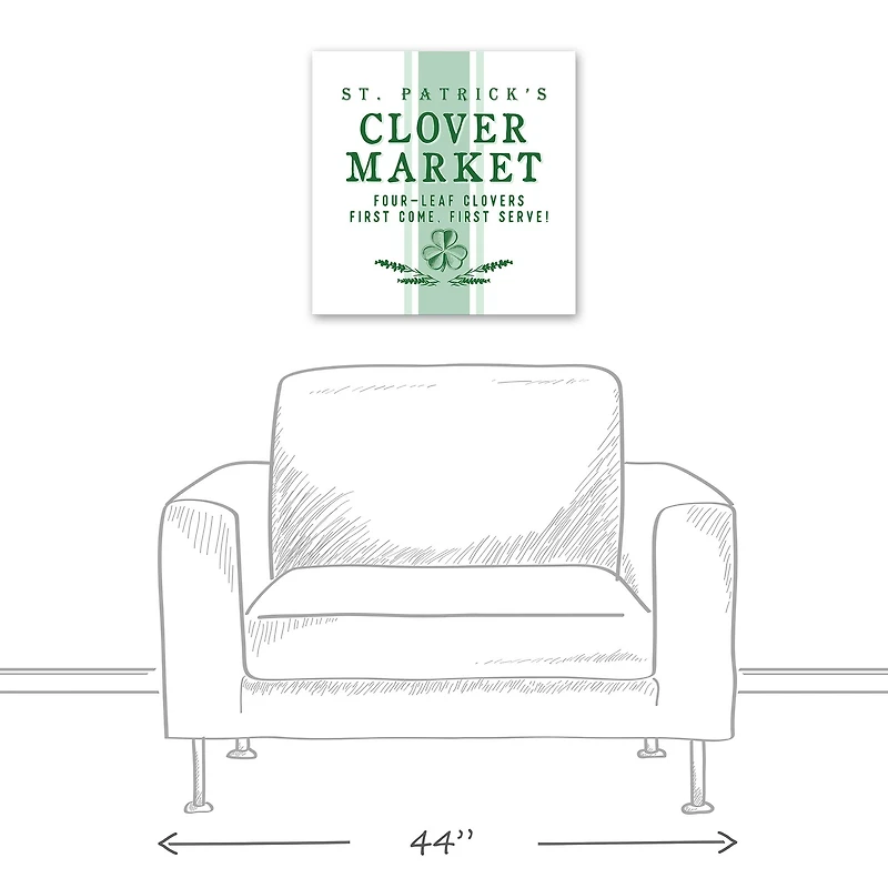 St. Patrick's Clover Market Canvas Wall Art