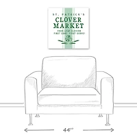 St. Patrick's Clover Market Canvas Wall Art