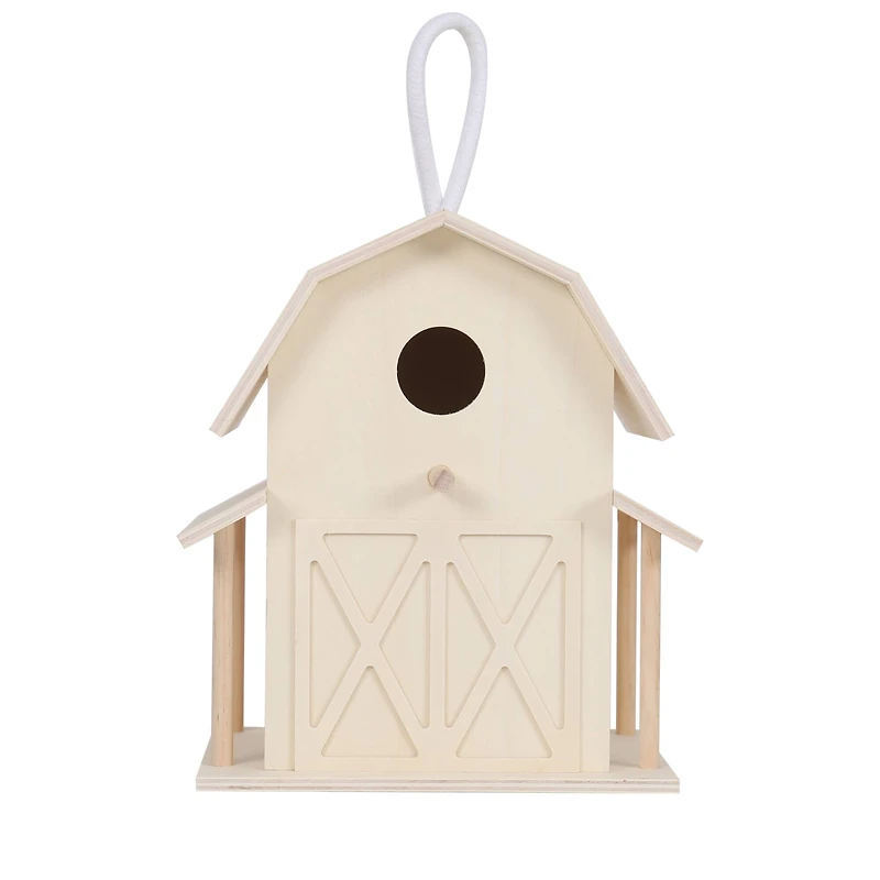 8" Wood Barn Birdhouse by Make Market®
