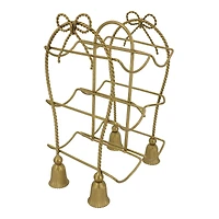 13" Gold Bow & Tassel Tabletop Metal Bottle Holder by Ashland®
