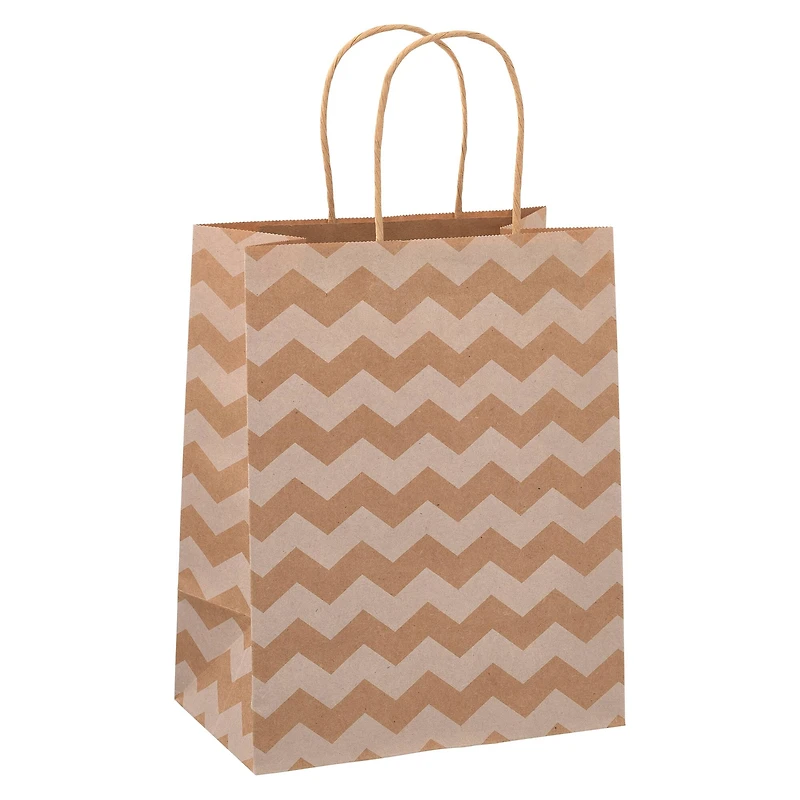 8 Packs: 13 ct. (104 total) Medium Kraft Print Gift Bags by Celebrate It™