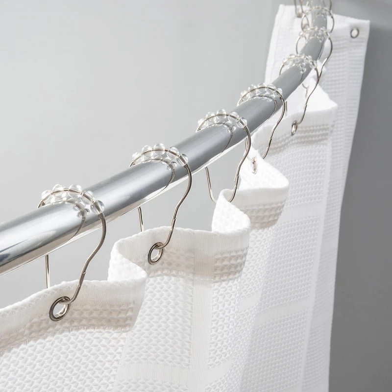 Bath Bliss Clear 12 Piece Shower Curtain Rings