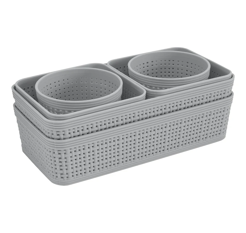 Simplify Gray Plastic Organizing Set