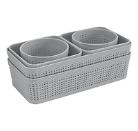 Simplify Gray Plastic Organizing Set