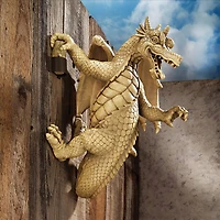 Design Toscano Tan Dread the Dangling Dragon Wall Sculpture