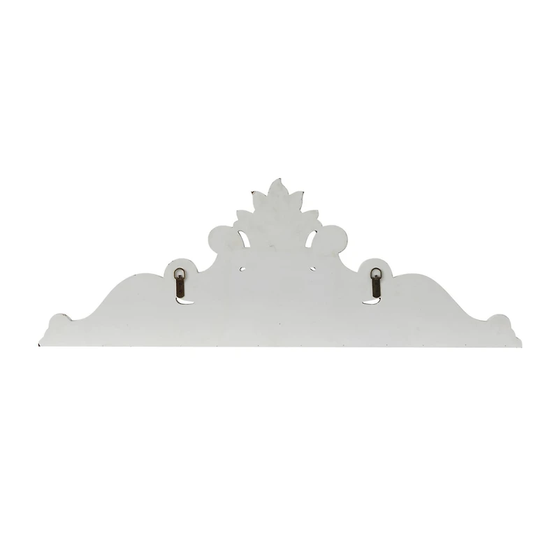 White Wood French Country Carved Wall Decor 14" x 39" x 3"