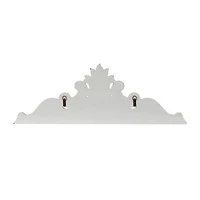 White Wood French Country Carved Wall Decor 14" x 39" x 3"