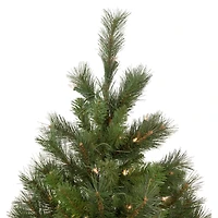 6.5ft. Pre-Lit Beaver Pine Artificial Christmas Wall Tree, Clear Lights