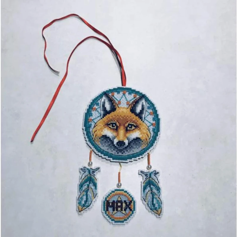 MP Studia Fox Ornament Plastic Canvas Counted Cross Stitch Kit