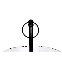 Hello Honey® 17" White Distressed 2-Tier Enameled Metal Tray