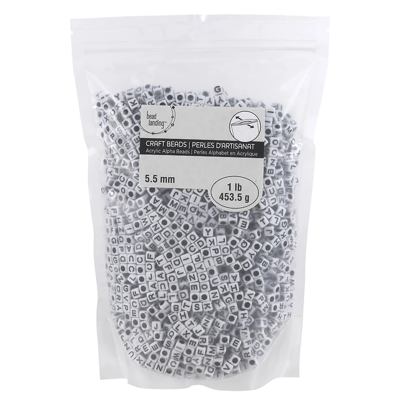Alphabet Acrylic Cube Craft Beads by Bead Landing™, 5.5mm
