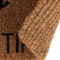 Hello Honey® Black & Brown Hello Beautiful Natural Coir Doormat