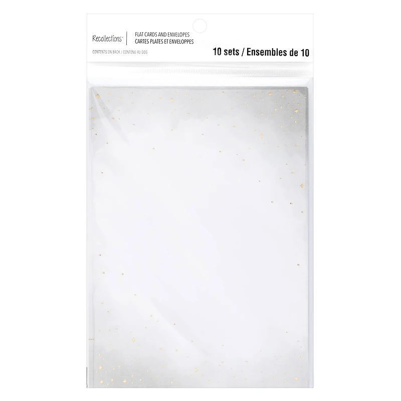 Gold Stars Flat Cards & Envelopes by Recollections™, 5" x 7"