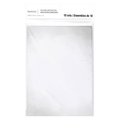 Gold Stars Flat Cards & Envelopes by Recollections™, 5" x 7"