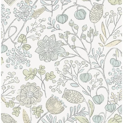 NuWallpaper Blue & Green Southern Trail Peel & Stick Wallpaper