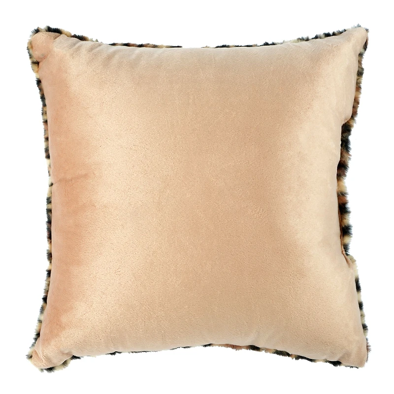 16" Leopard Faux Fur Throw Pillow by Ashland®