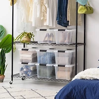 IRIS® 20.5qt. Buckled Clear Boxes with Clear Buckle Lids, 6ct.