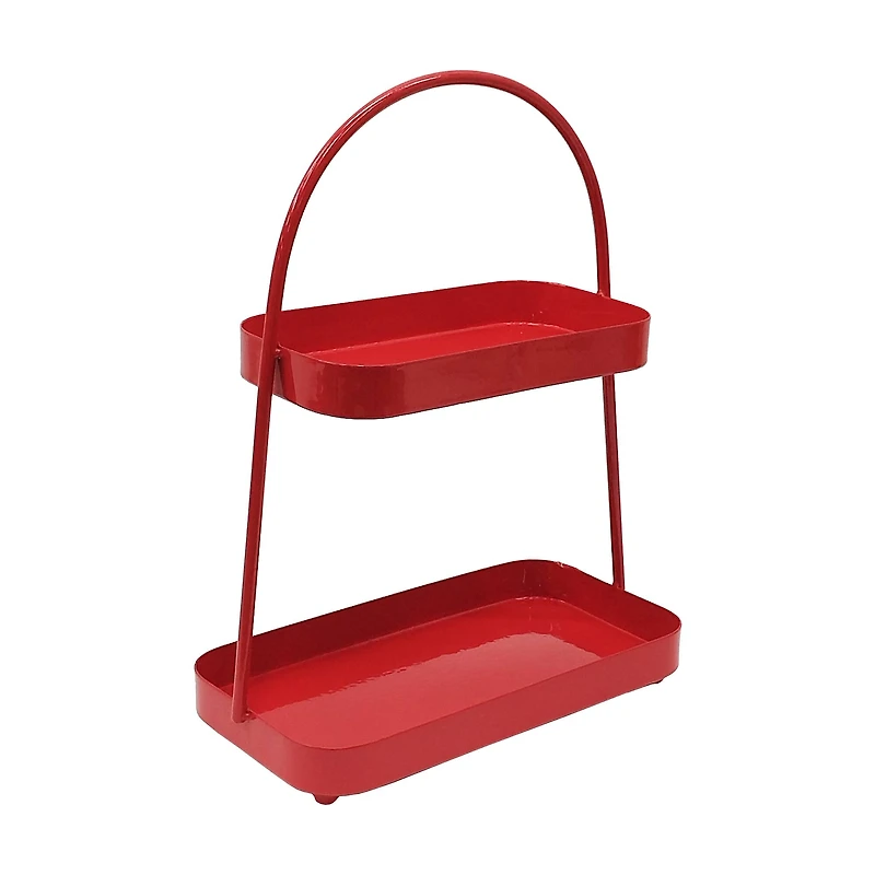 15.75" Red 2-Tier Metal Tray by Ashland®