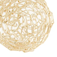 CosmoLiving by Cosmopolitan Gold Metal Chain Orb Sculpture Set