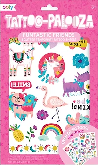 OOLY Tattoo-Palooza Funtastic Friends Temporary Glitter Tattoo Set