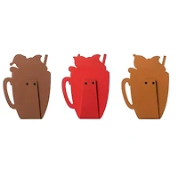 Glitzhome® 8" Christmas Gingerbread Man Mug Tabletop Décor Set