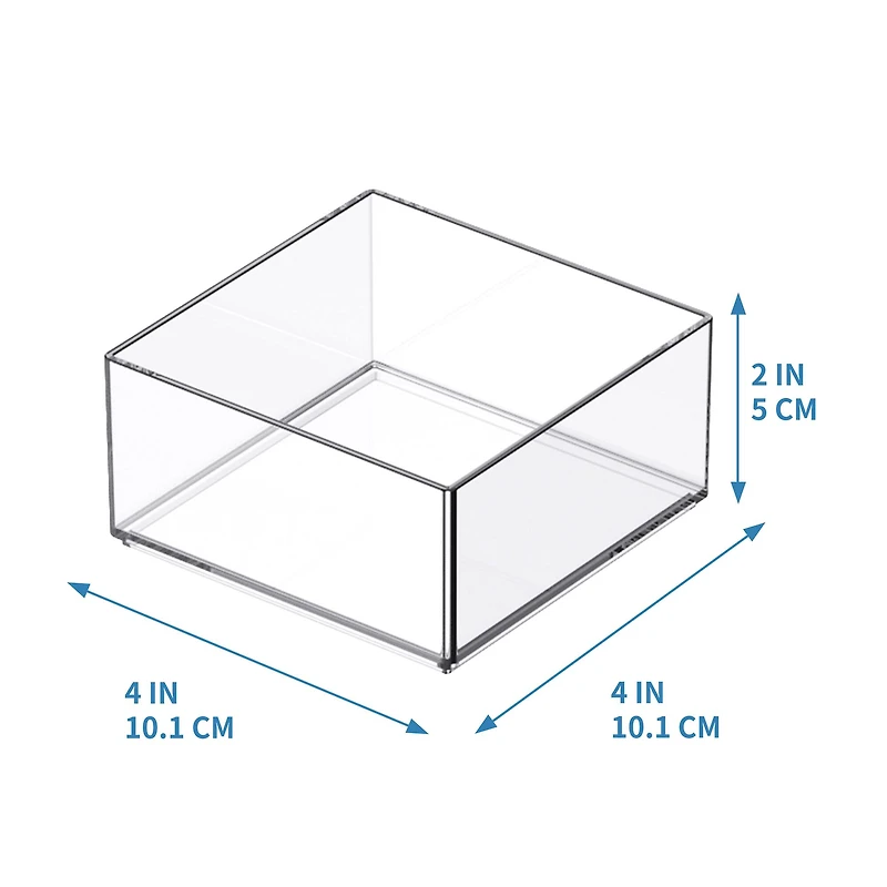 24 Pack: 4" x 4" Clear Stacking Storage Tray by Simply Tidy™