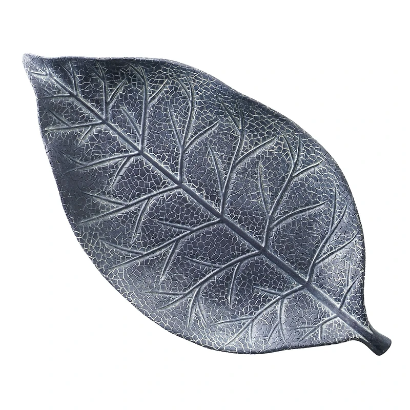 11" Blue Leaf Tabletop Tray