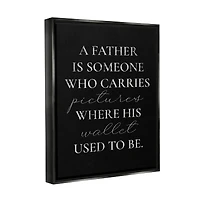 Stupell Industries Pictures Where Wallet Used To Be Father Floater Framed Art