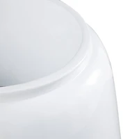 20" White Modern Wide Floor Vase