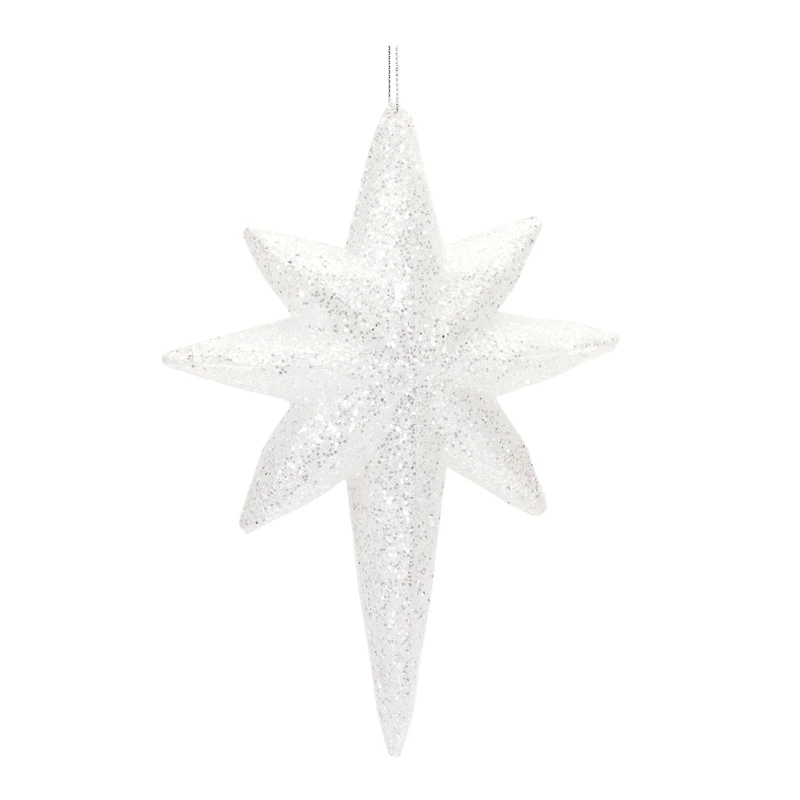 24ct. 8" Clear Acrylic Star Drop Ornaments
