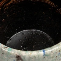 Hello Honey® 7.5" Blue Crackle Glaze Terra Cotta Planter