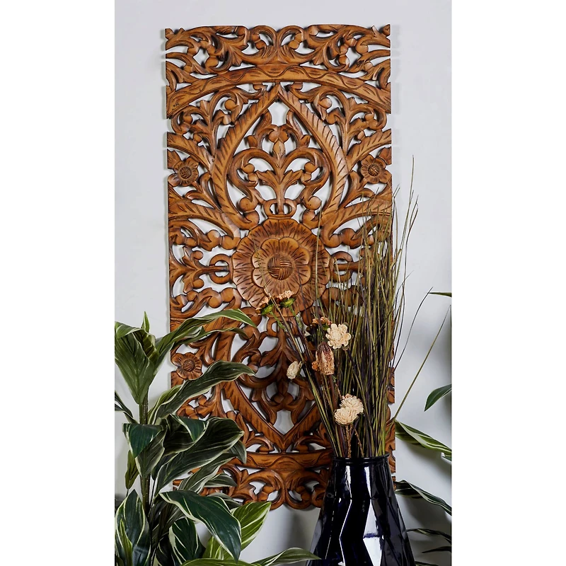 48" Brown Wood Traditional Wall Decor, 3ct.