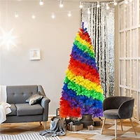 Costway 7ft. Unlit Rainbow Full Fir Artificial Christmas Tree