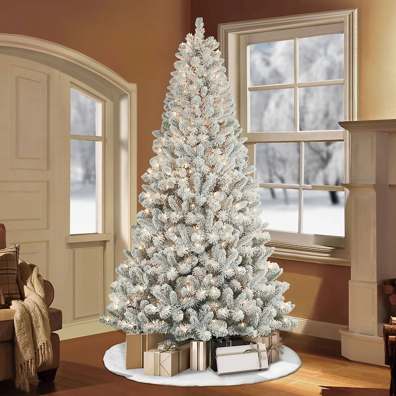 7.5ft. Pre-Lit Flocked Virginia Pine Artificial Christmas Tree