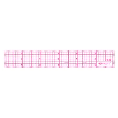 Westcott® 8ths Clear Beveled Ruler