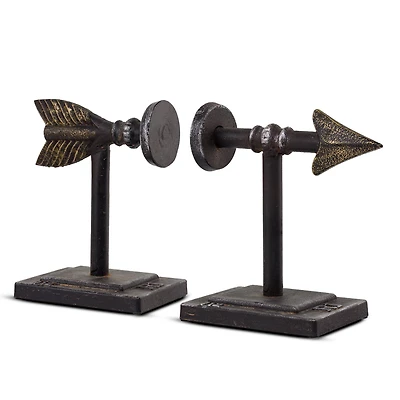 Metal Arrow Bookend Set