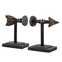 Metal Arrow Bookend Set