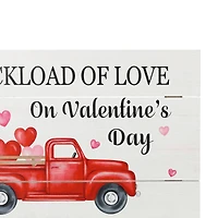 Glitzhome® 24" Wooden Valentine's Truck Wall Sign