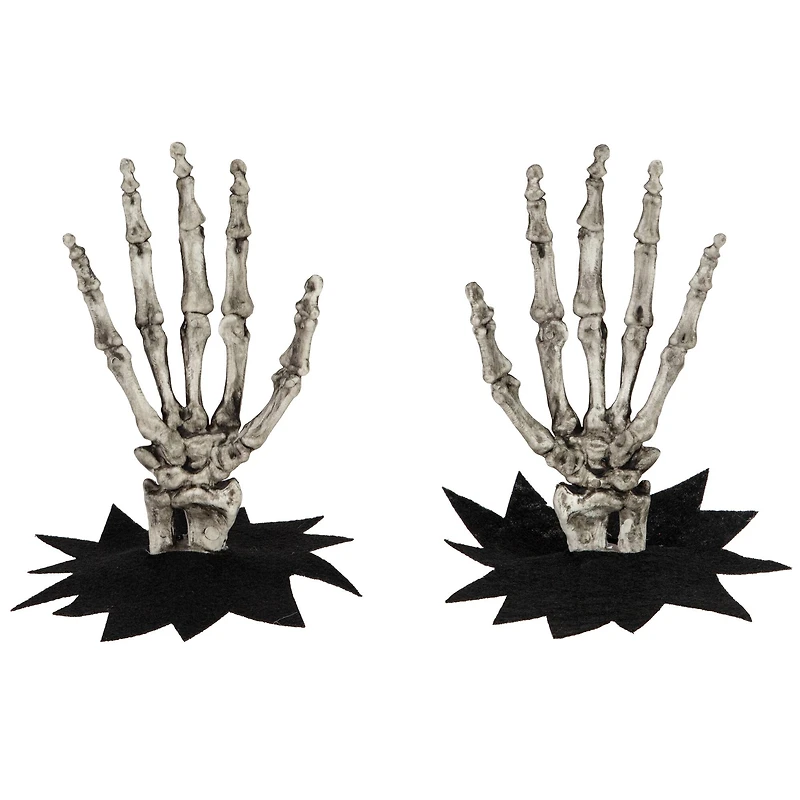 7" Skeleton Hands Halloween Window Decoration