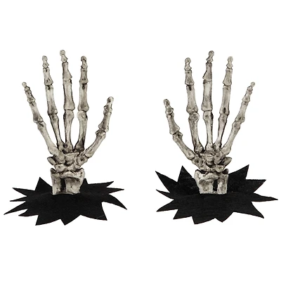 7" Skeleton Hands Halloween Window Decoration