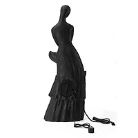 Glitzhome® 39.75" Modern LED 5-Tier Abstract Women Sculpture Outdoor Fountain