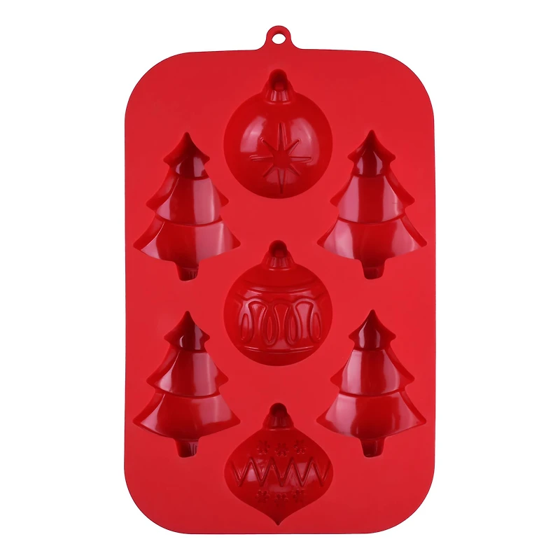 Christmas Trees & Ornaments Silicone Treat Mold by Makery™